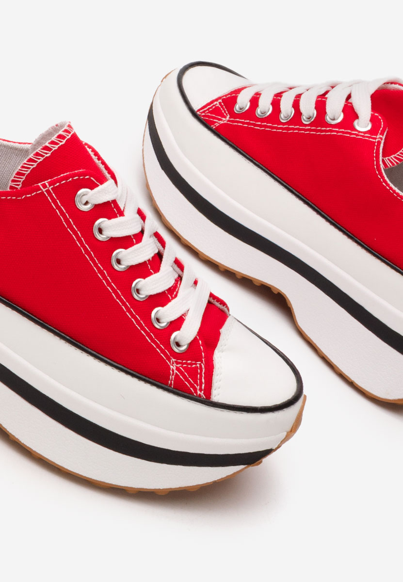 Červené tenisky na platforme Cathleen