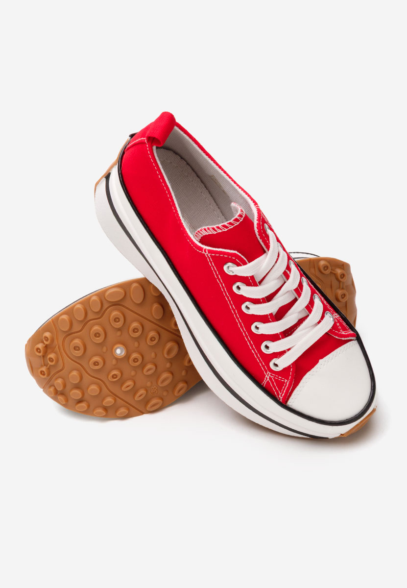 Červené tenisky na platforme Cathleen