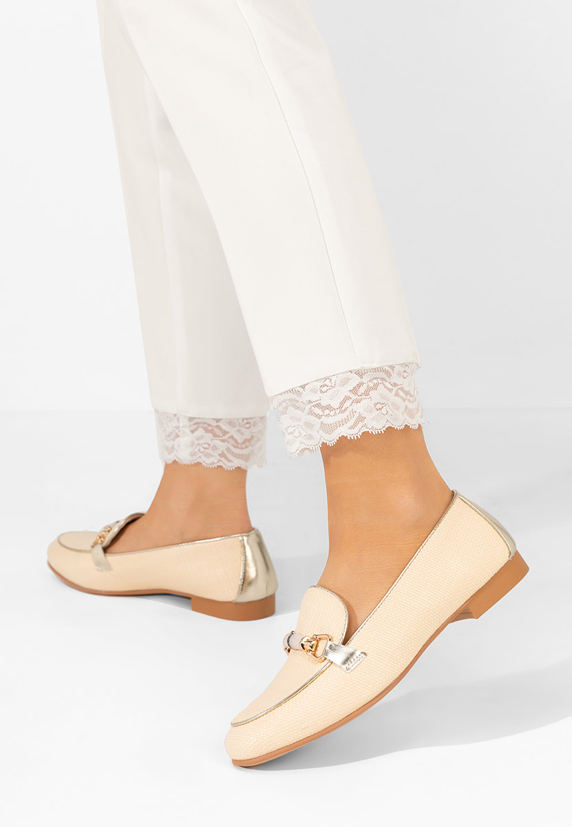 Béžové mokasíny dámske Tiny