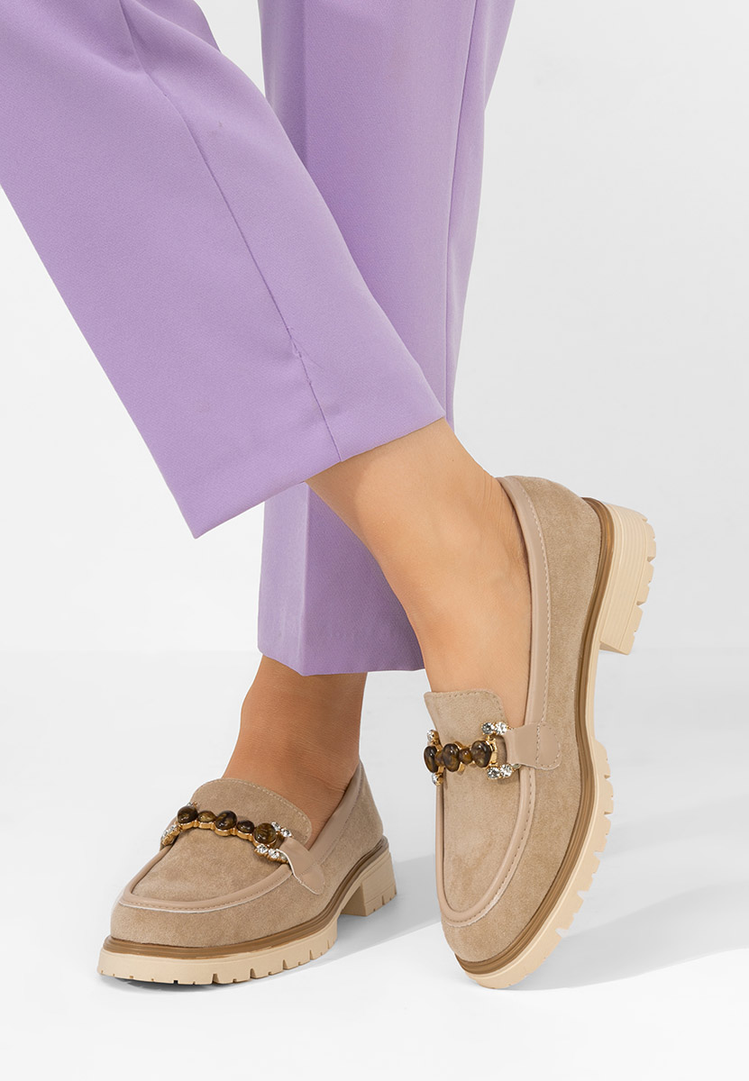 Khaki mokasíny dámske Cornelia