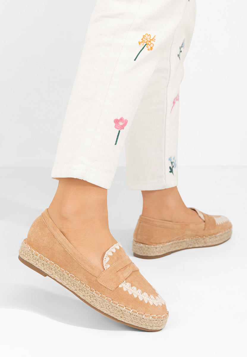 Camelové dámske espadrilky Charla