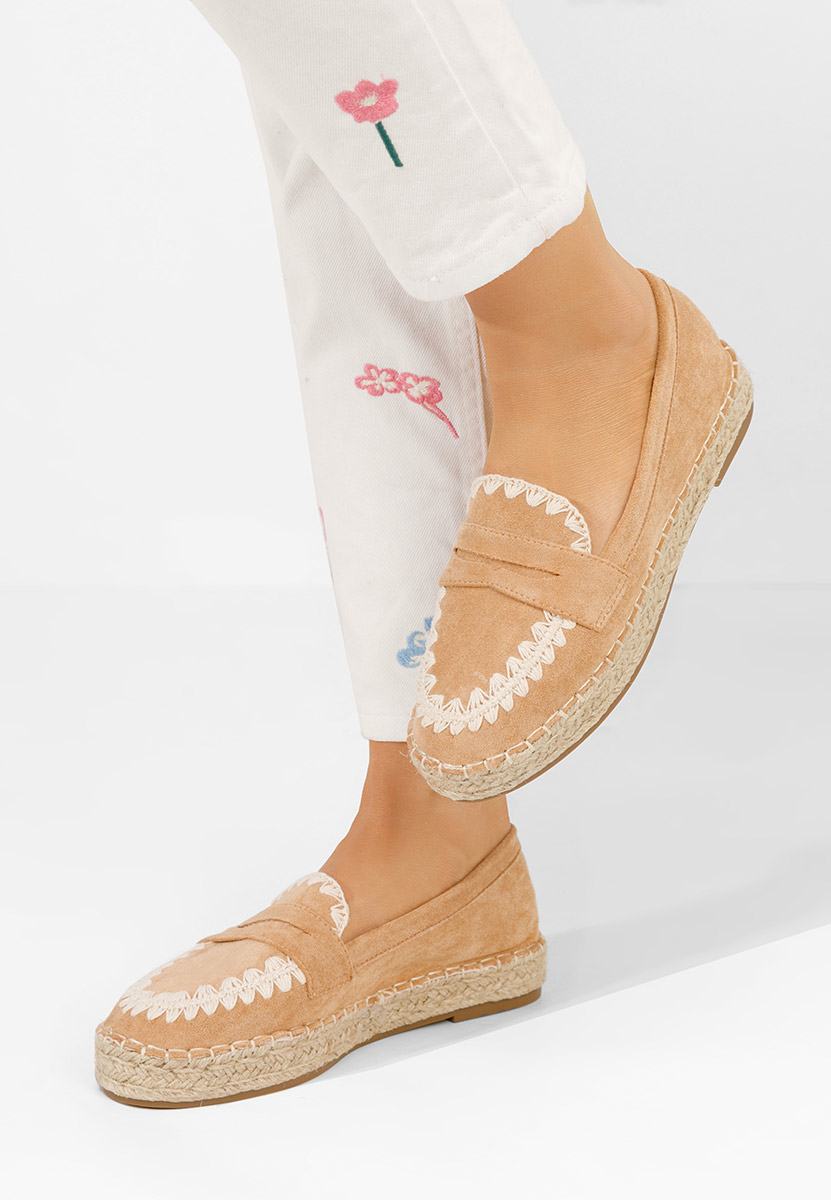 Camelové dámske espadrilky Charla