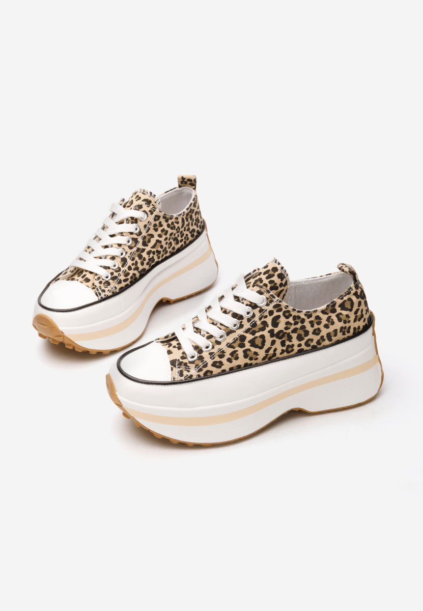Leopardie tenisky na platforme Cathleen