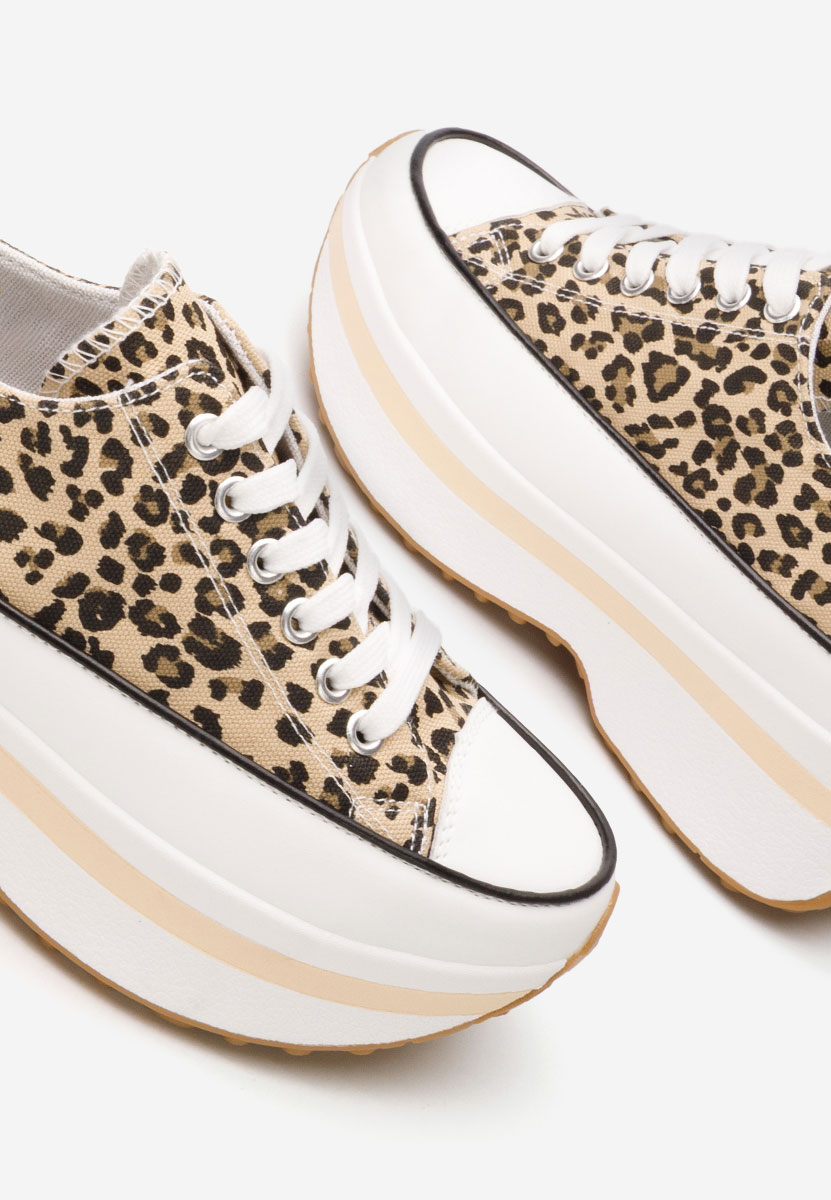 Leopardie tenisky na platforme Cathleen