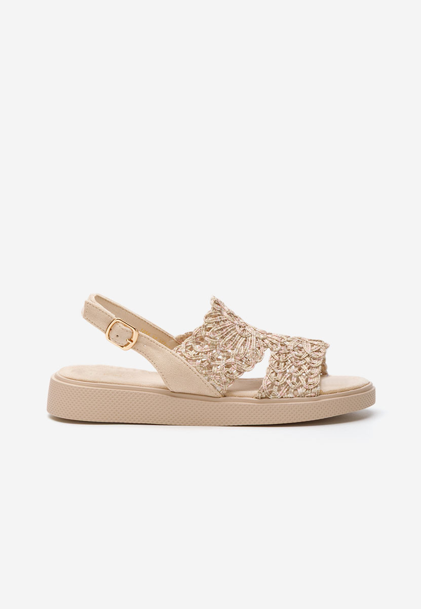 Béžové dámske nízke sandále Nichelle