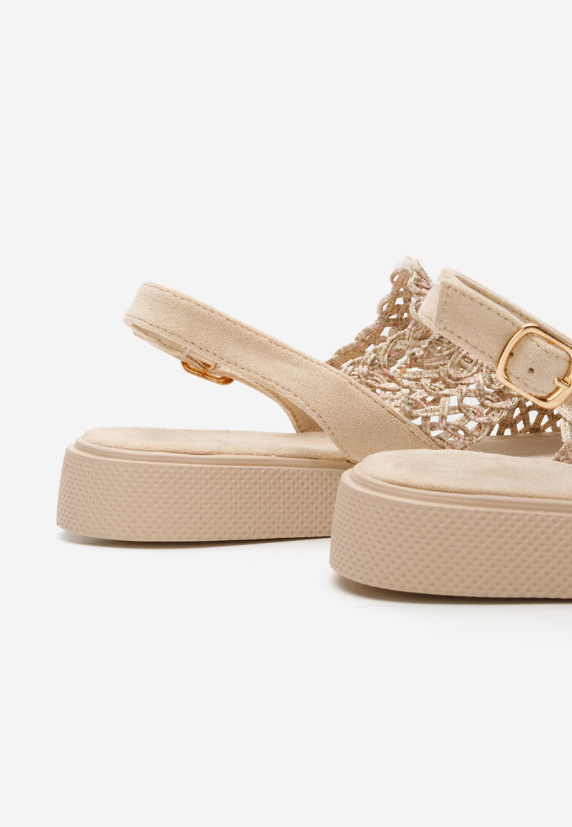 Béžové dámske nízke sandále Nichelle