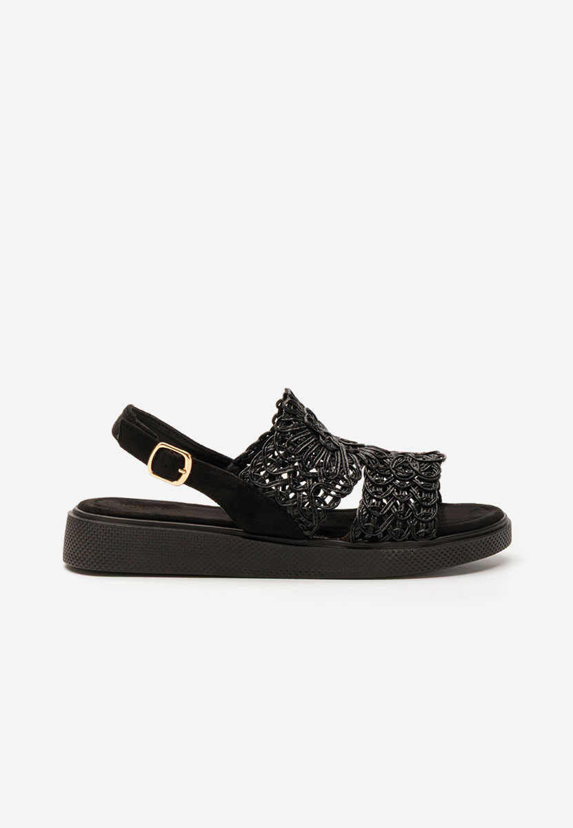Čierne dámske nízke sandále Nichelle