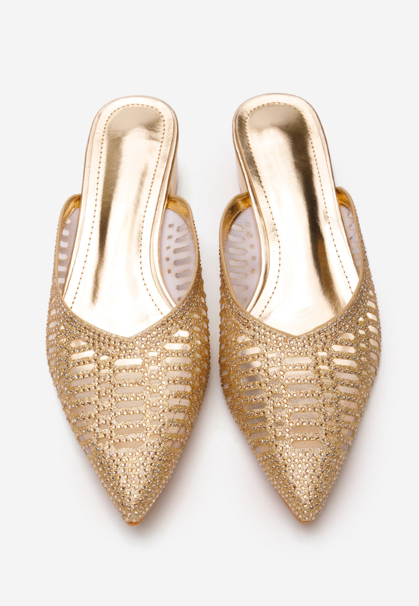 Zlaté šľapky dámske Guadalupe