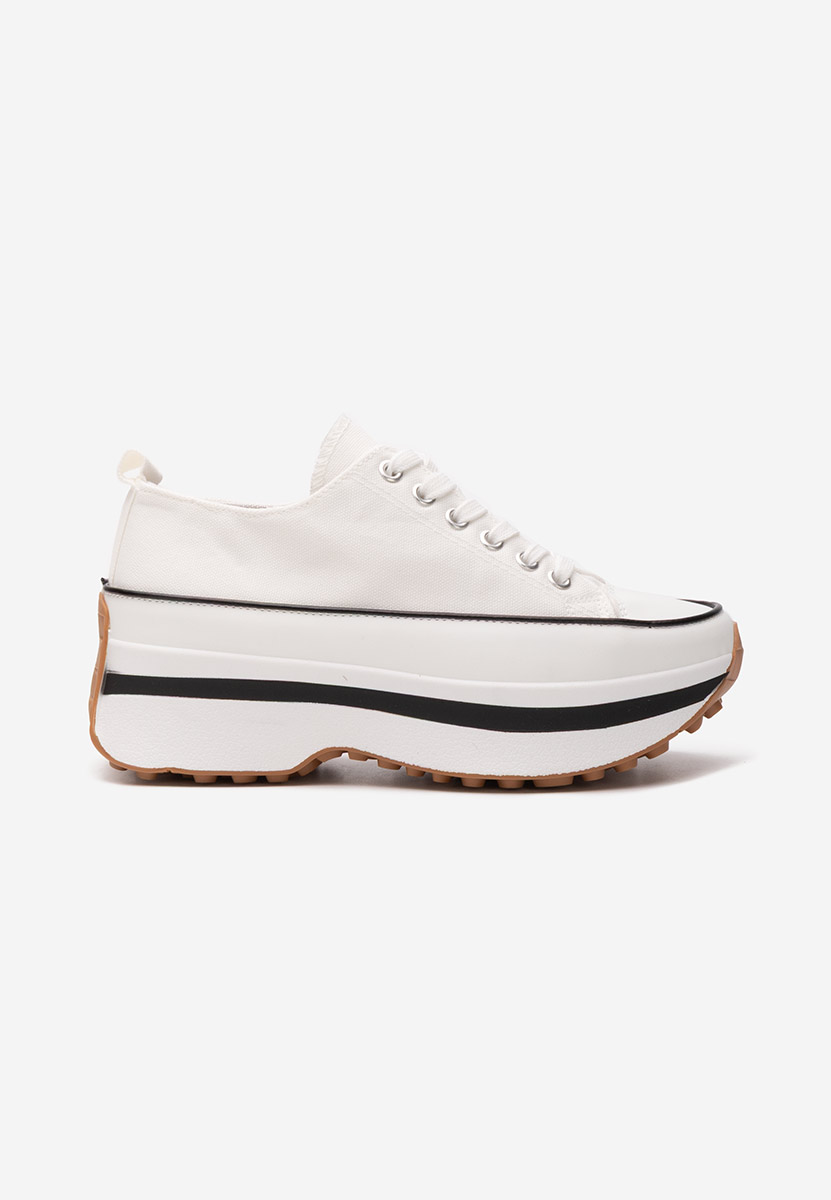 Biele tenisky na platforme Cathleen