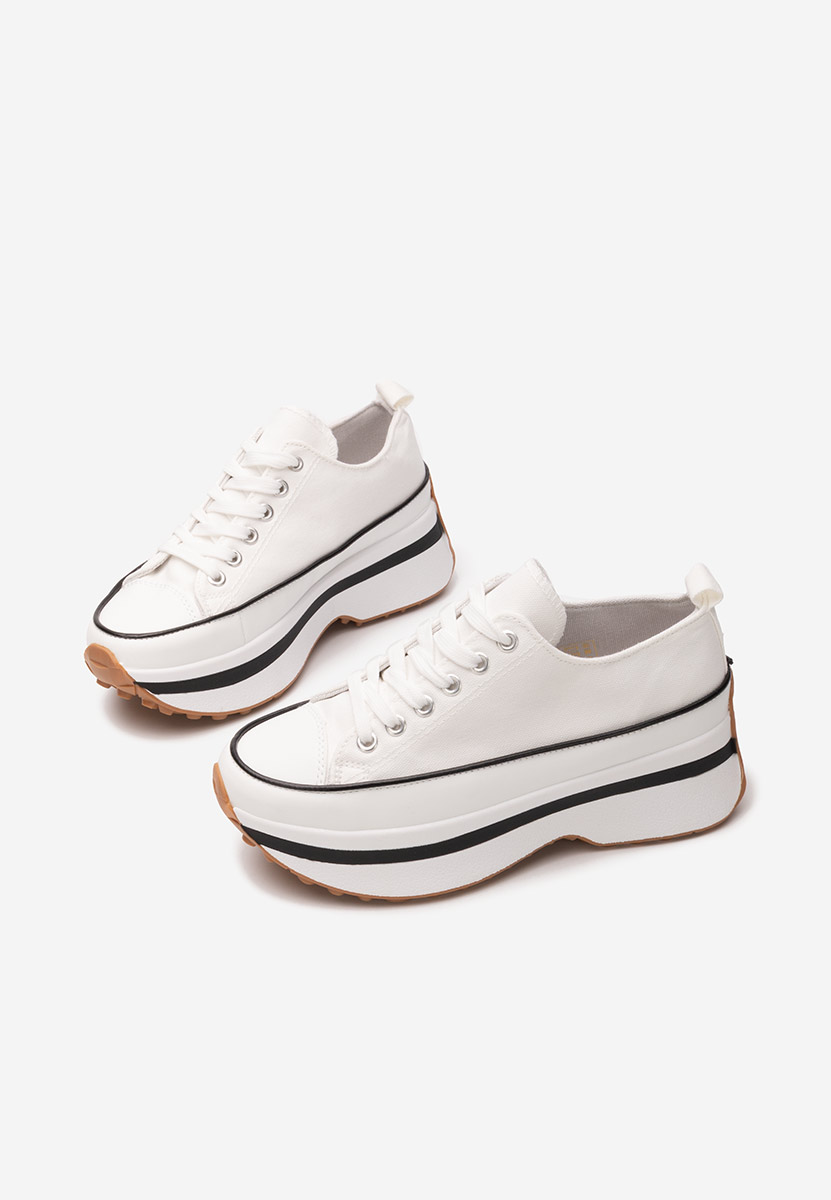 Biele tenisky na platforme Cathleen