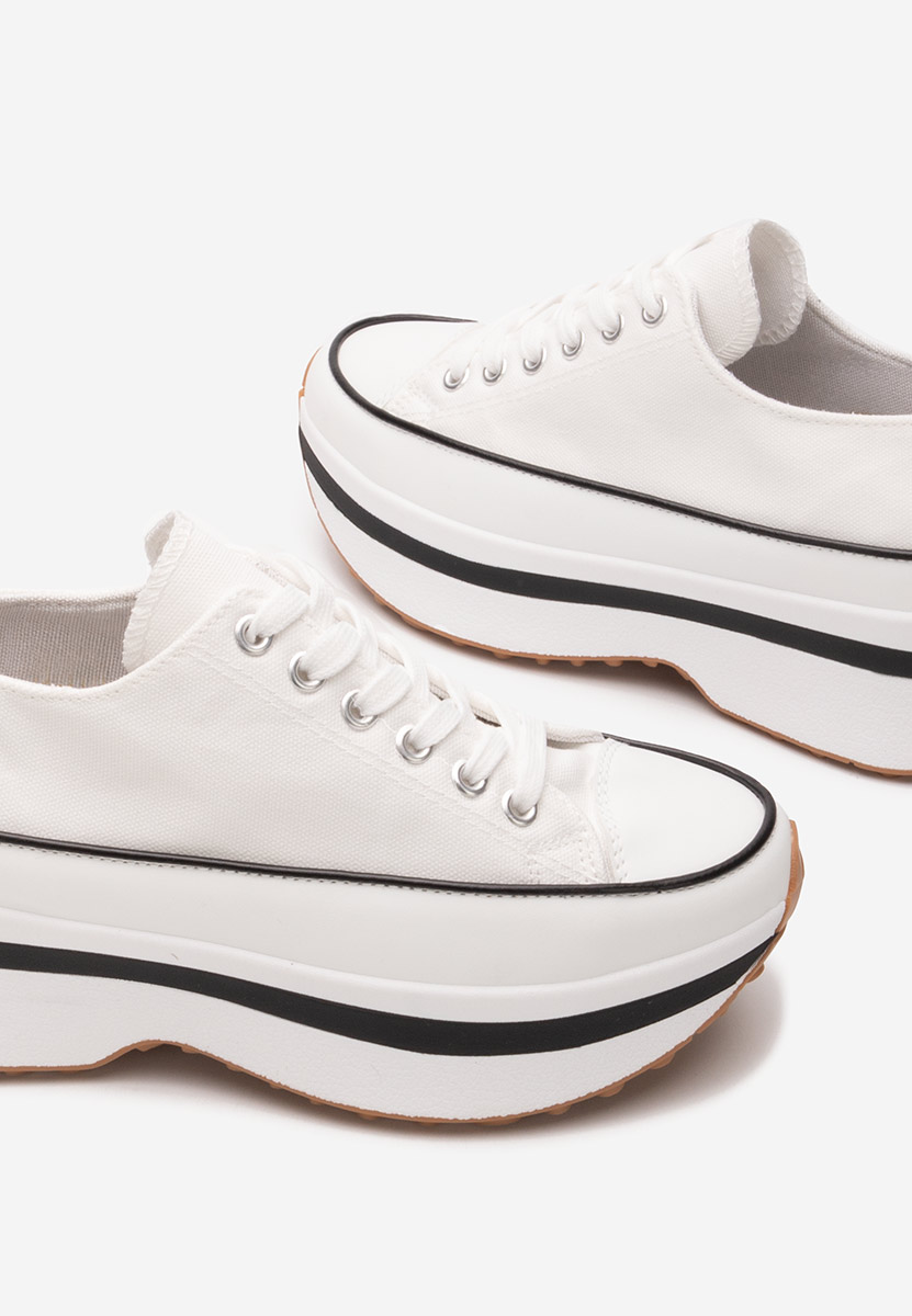 Biele tenisky na platforme Cathleen