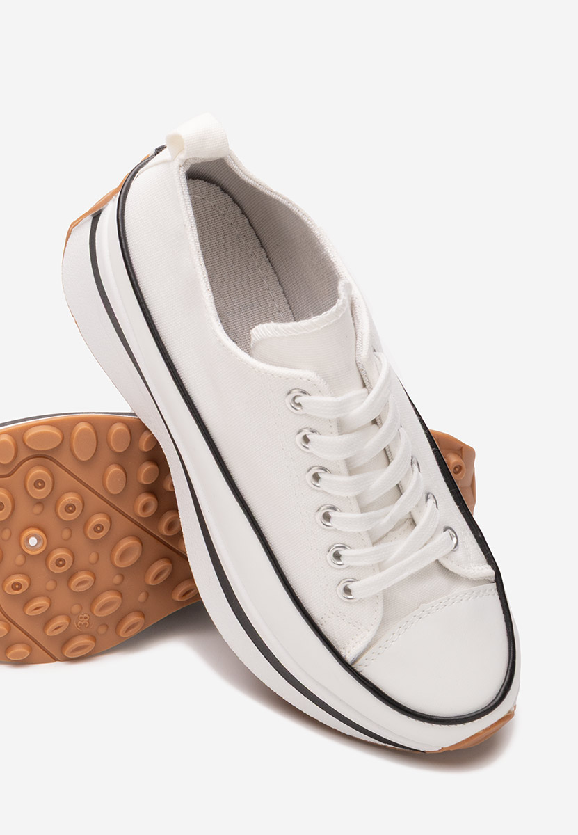Biele tenisky na platforme Cathleen