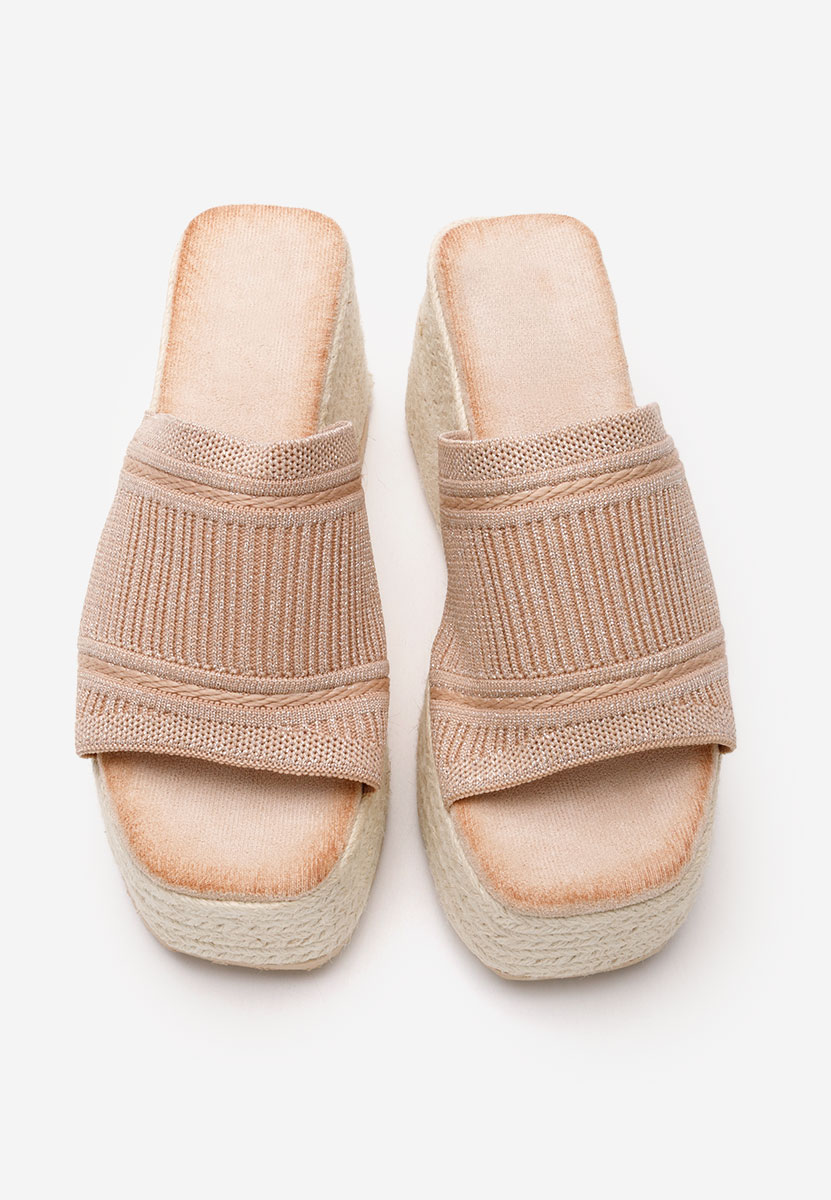 Khaki šlapky na platforme Yessenia