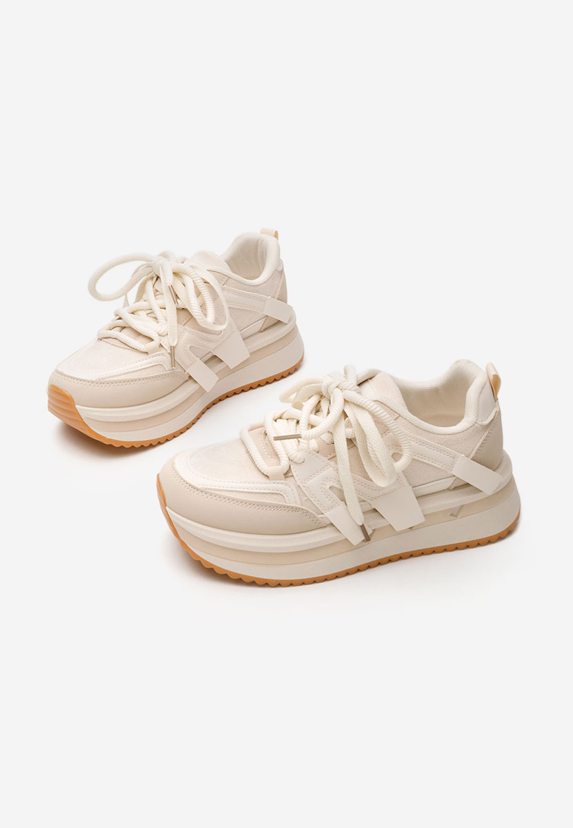 Béžové tenisky na platforme Pannyssa