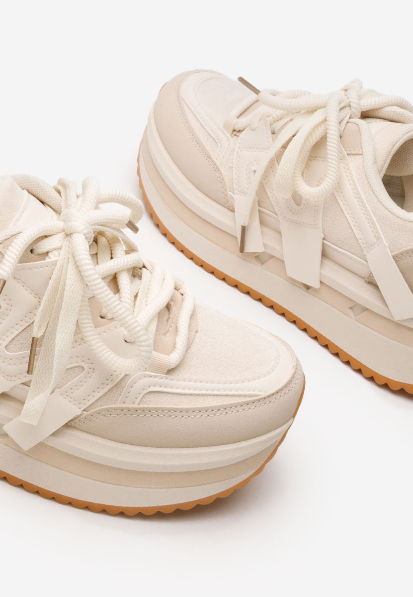 Béžové tenisky na platforme Pannyssa