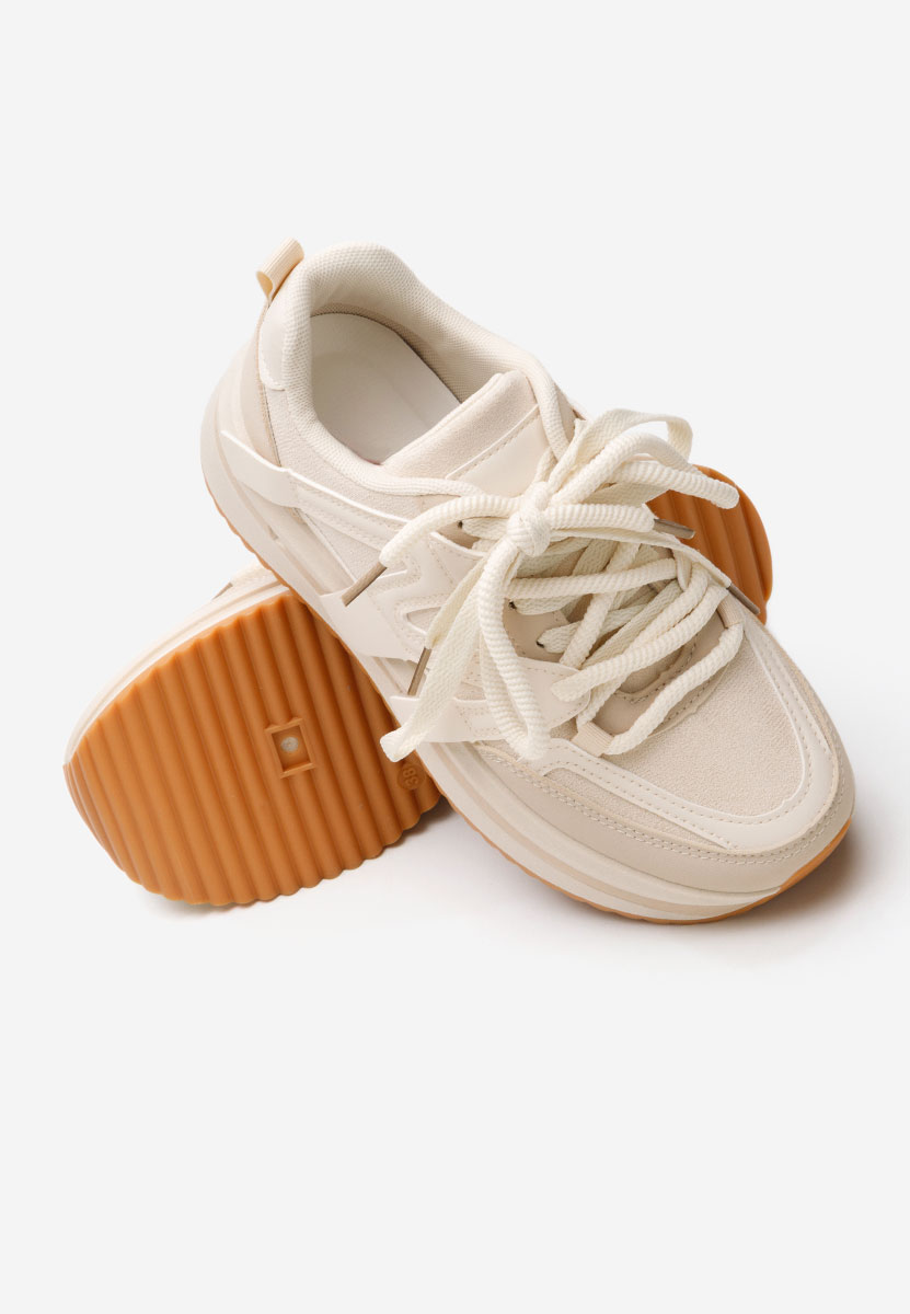 Béžové tenisky na platforme Pannyssa