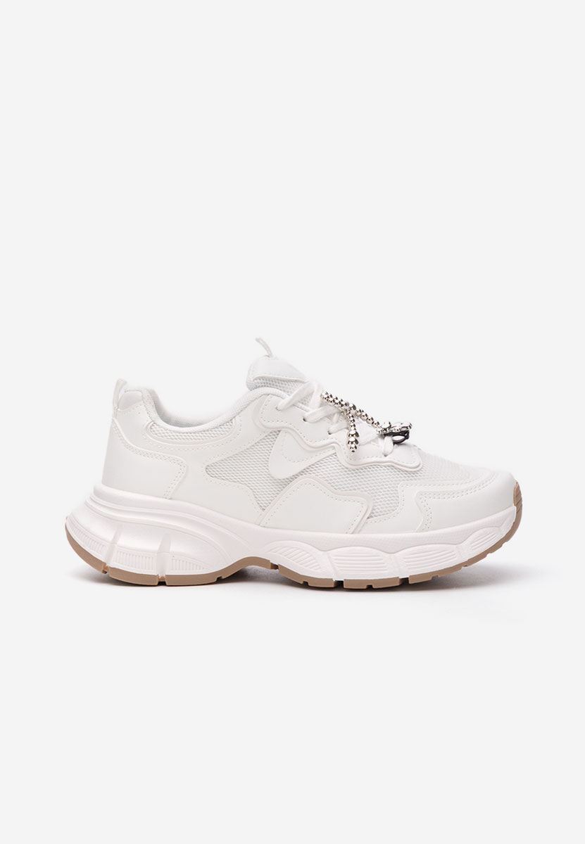 Biele dámske tenisky na platforme Jasmyne