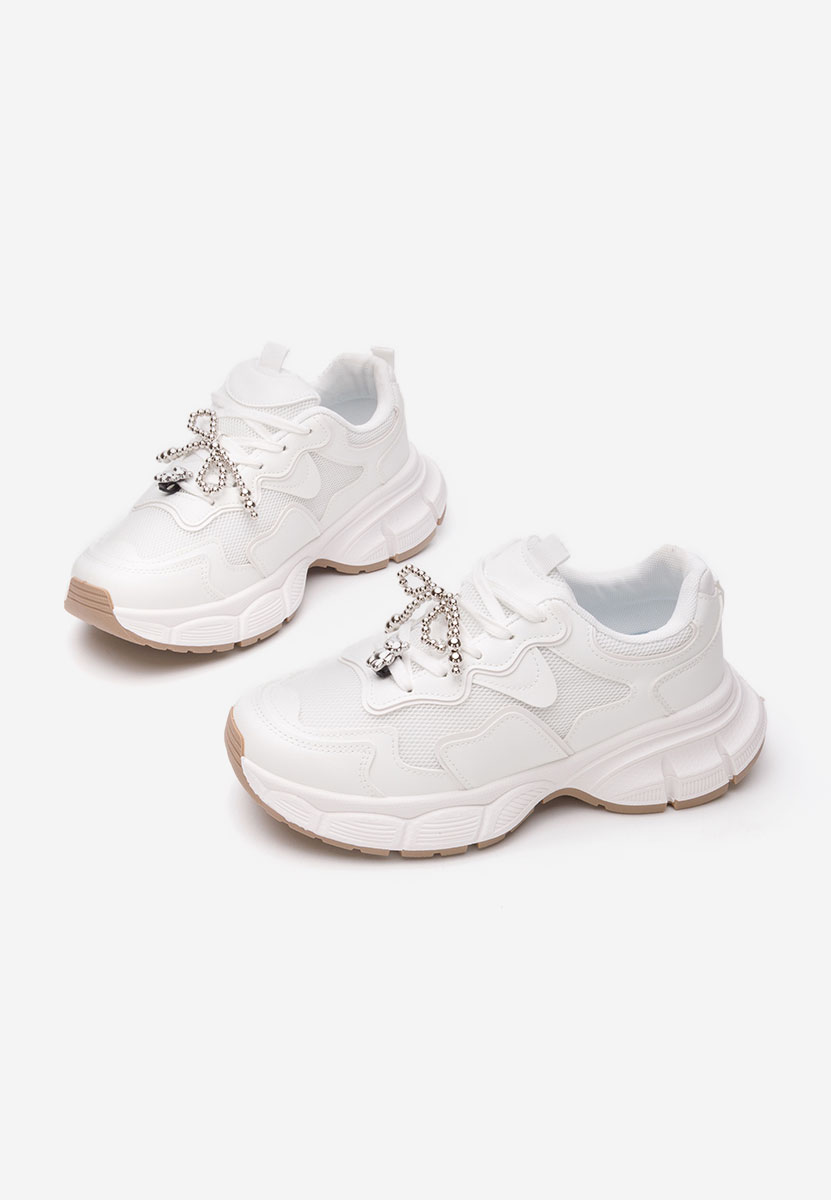 Biele dámske tenisky na platforme Jasmyne