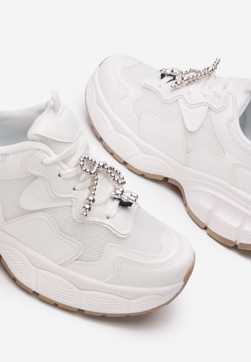 Biele dámske tenisky na platforme Jasmyne