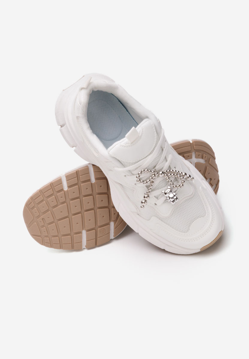 Biele dámske tenisky na platforme Jasmyne