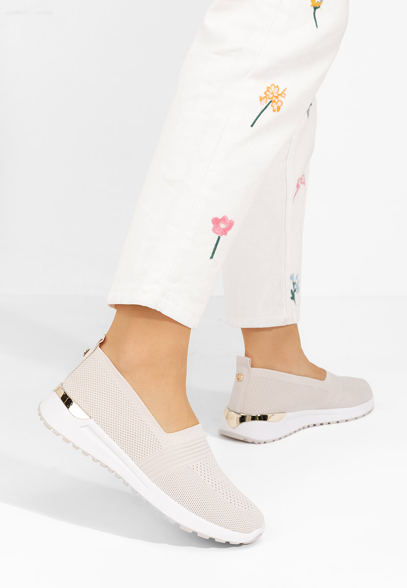 Khaki slip on tenisky damske Antrea