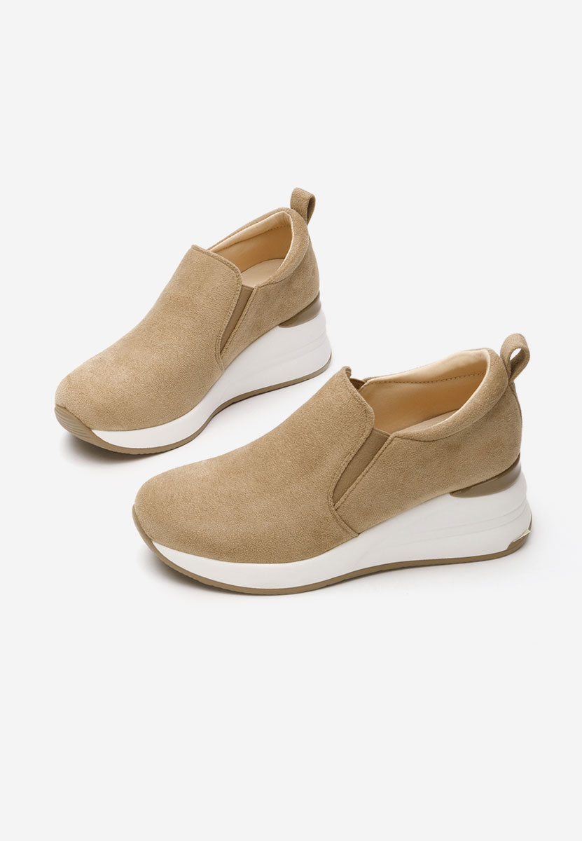 Khaki poltopánky na platforme Leanne