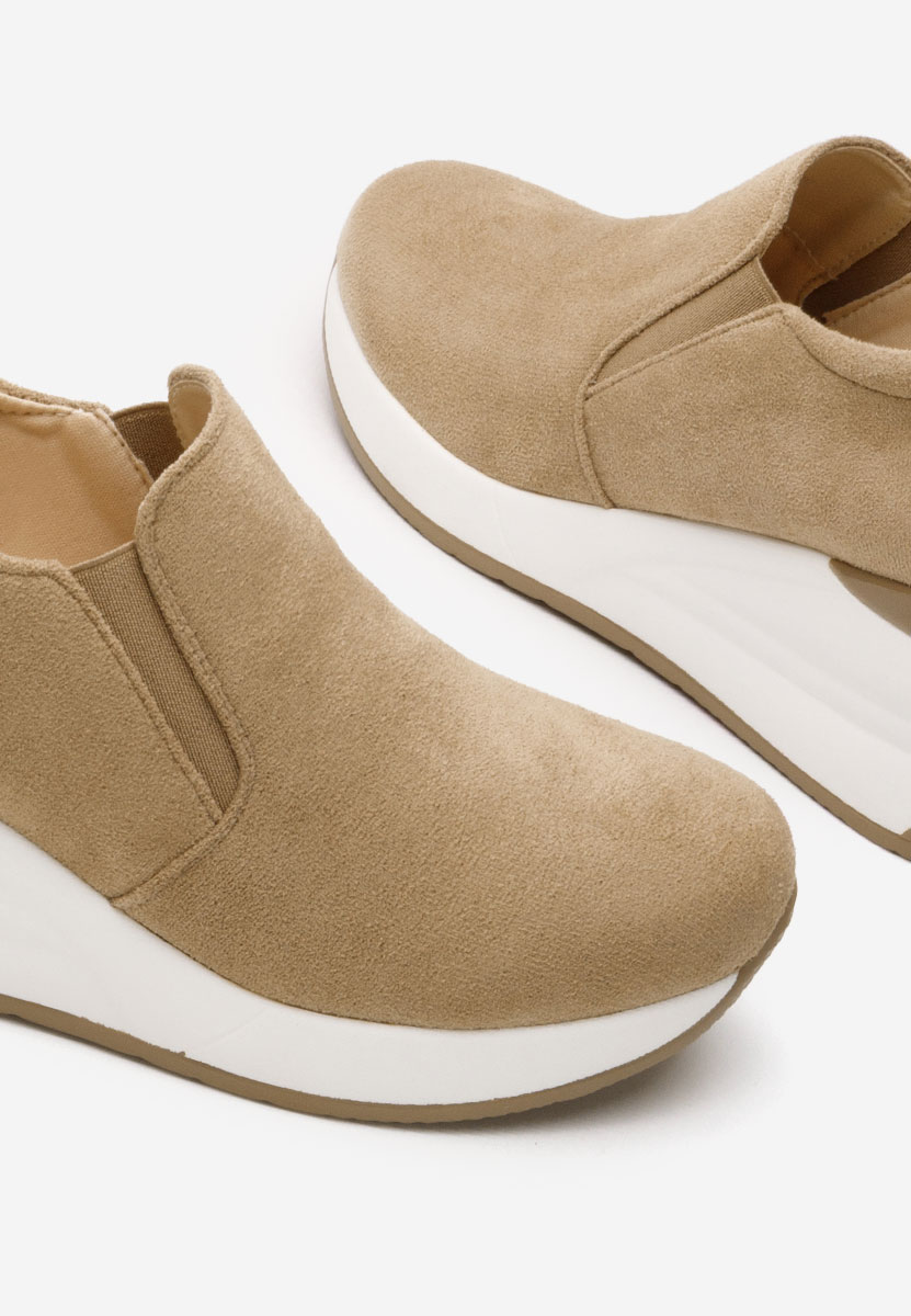 Khaki poltopánky na platforme Leanne