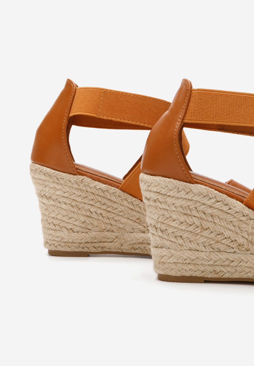 Camelové espadrilky na platforme sandale Rosaria