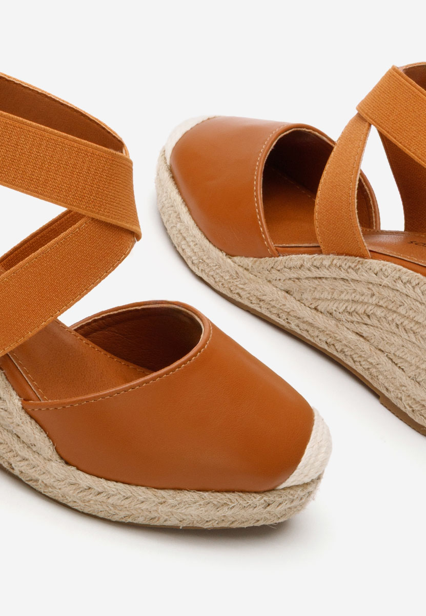 Camelové espadrilky na platforme sandale Rosaria