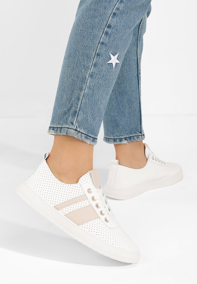 Biele dámske poltopánky Heayli