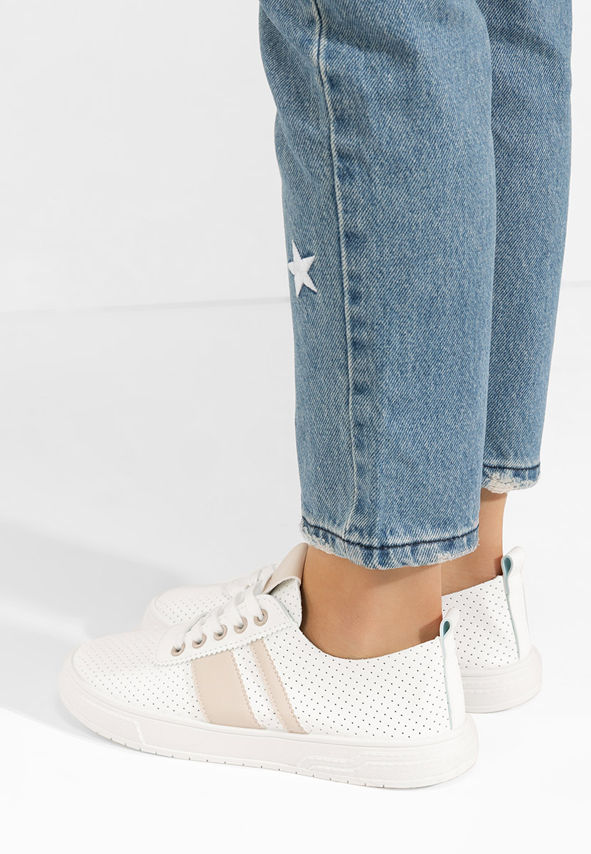 Biele dámske poltopánky Heayli