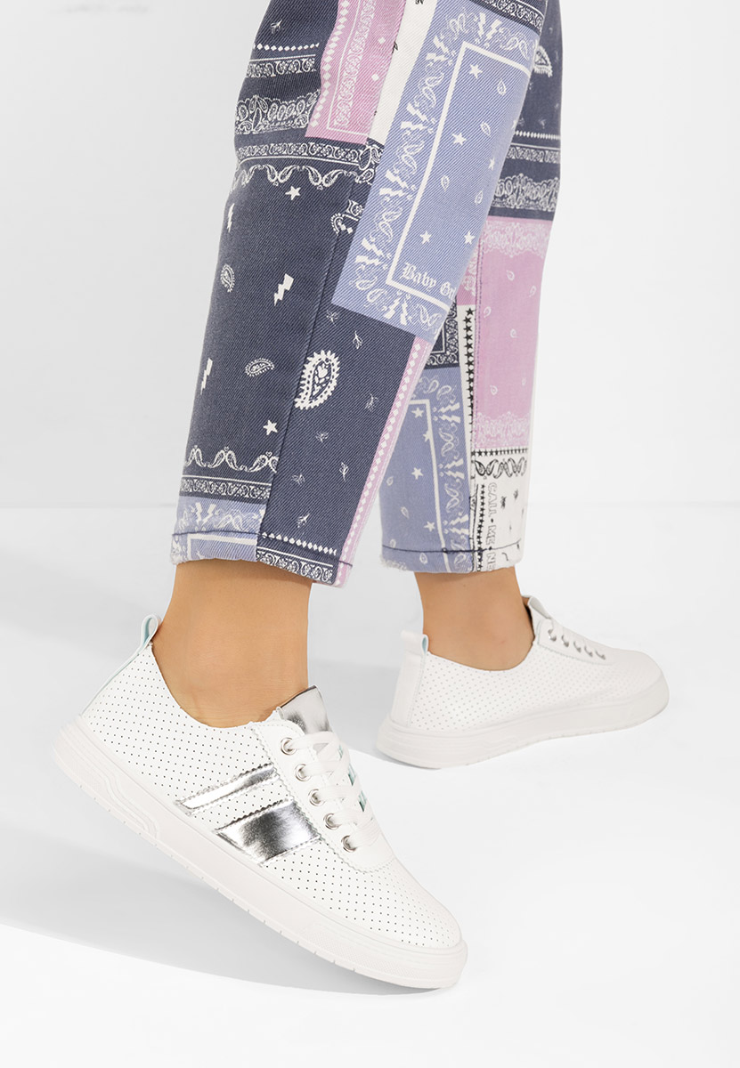 Biele dámske poltopánky Heayli V4