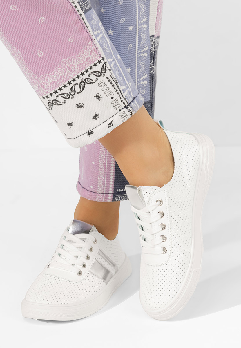 Biele dámske poltopánky Heayli V4