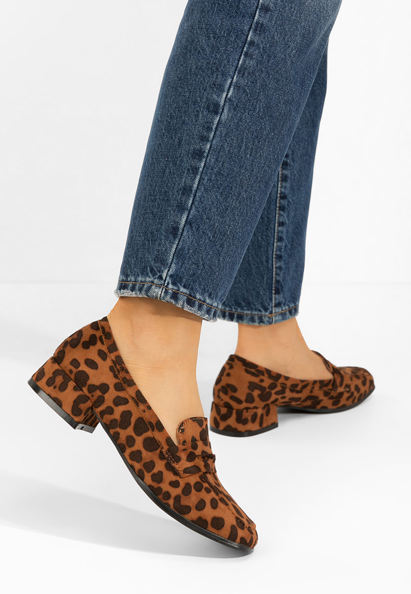Leopardie mokasíny na opätku Kirada
