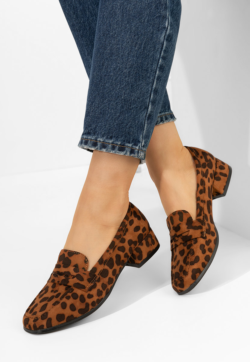 Leopardie mokasíny na opätku Kirada