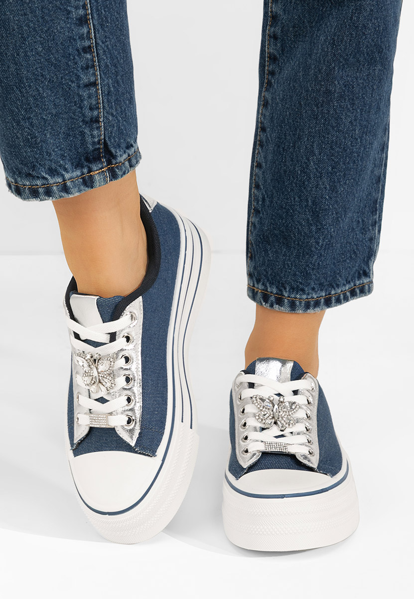 E-shop Denim dámske nízké tenisky Pamelia