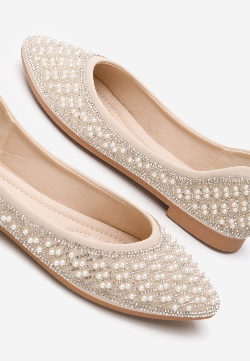 Béžové elegantne balerinky Charity