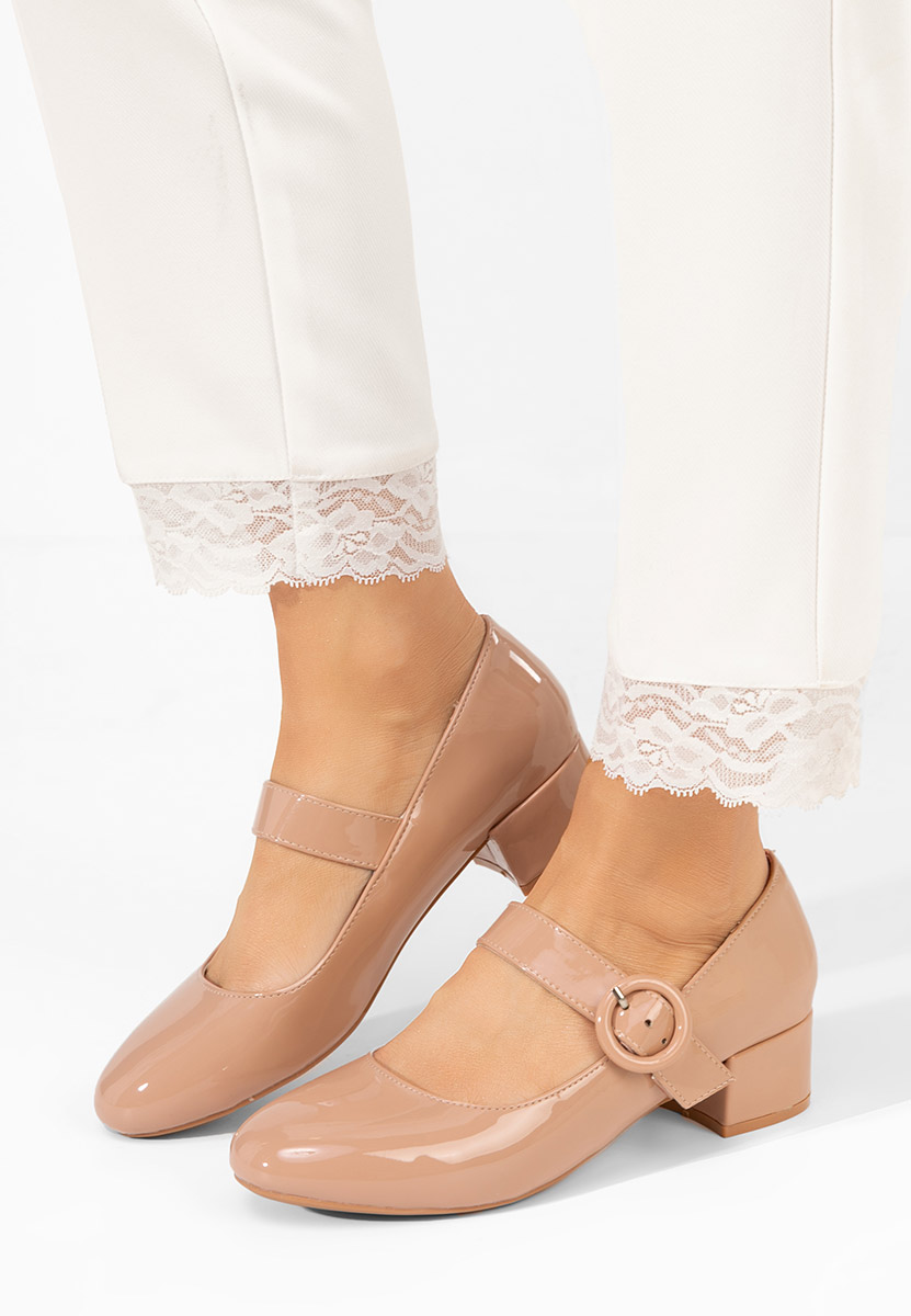 Béžové lodičky na nízkom opätku Adevana