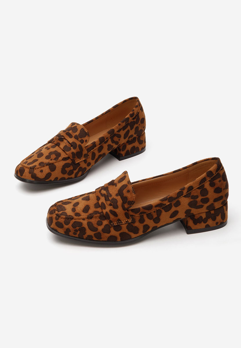 Leopardie mokasíny na opätku Kirada