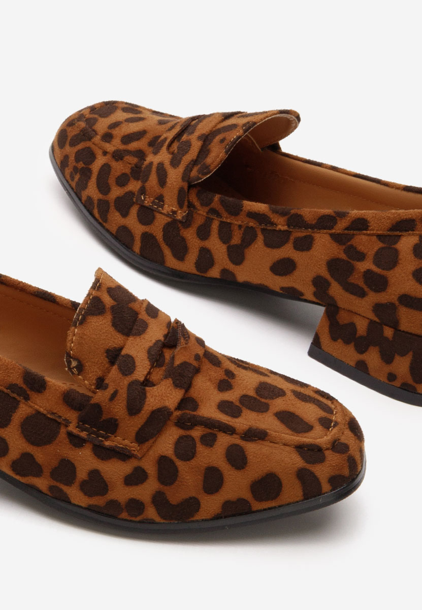 Leopardie mokasíny na opätku Kirada
