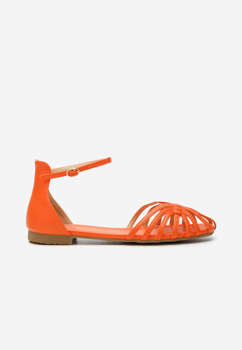 Oranžové dámske sandále Beaux