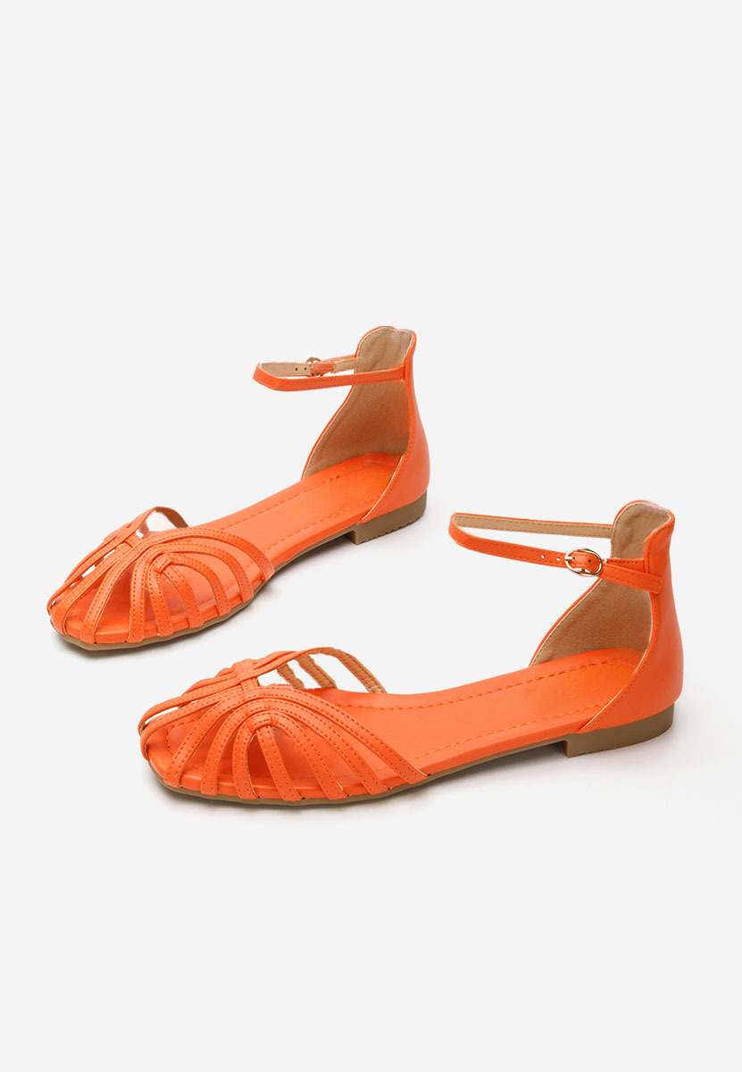 Oranžové dámske sandále Beaux