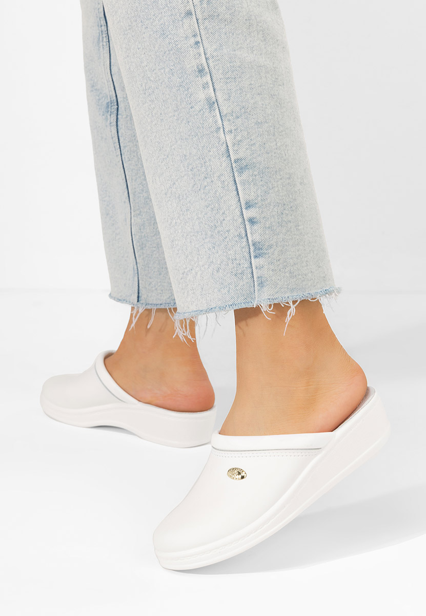 Biele šľapky dámske Mecosta V2