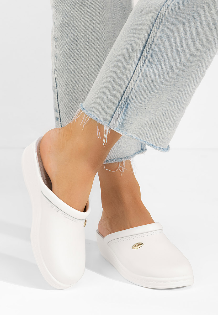 Biele šľapky dámske Mecosta V2