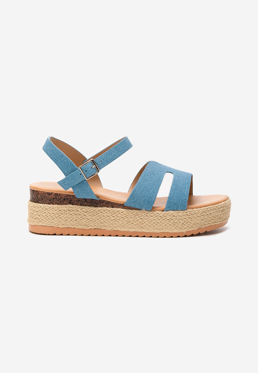 Denim espadrilky sandale Rumia