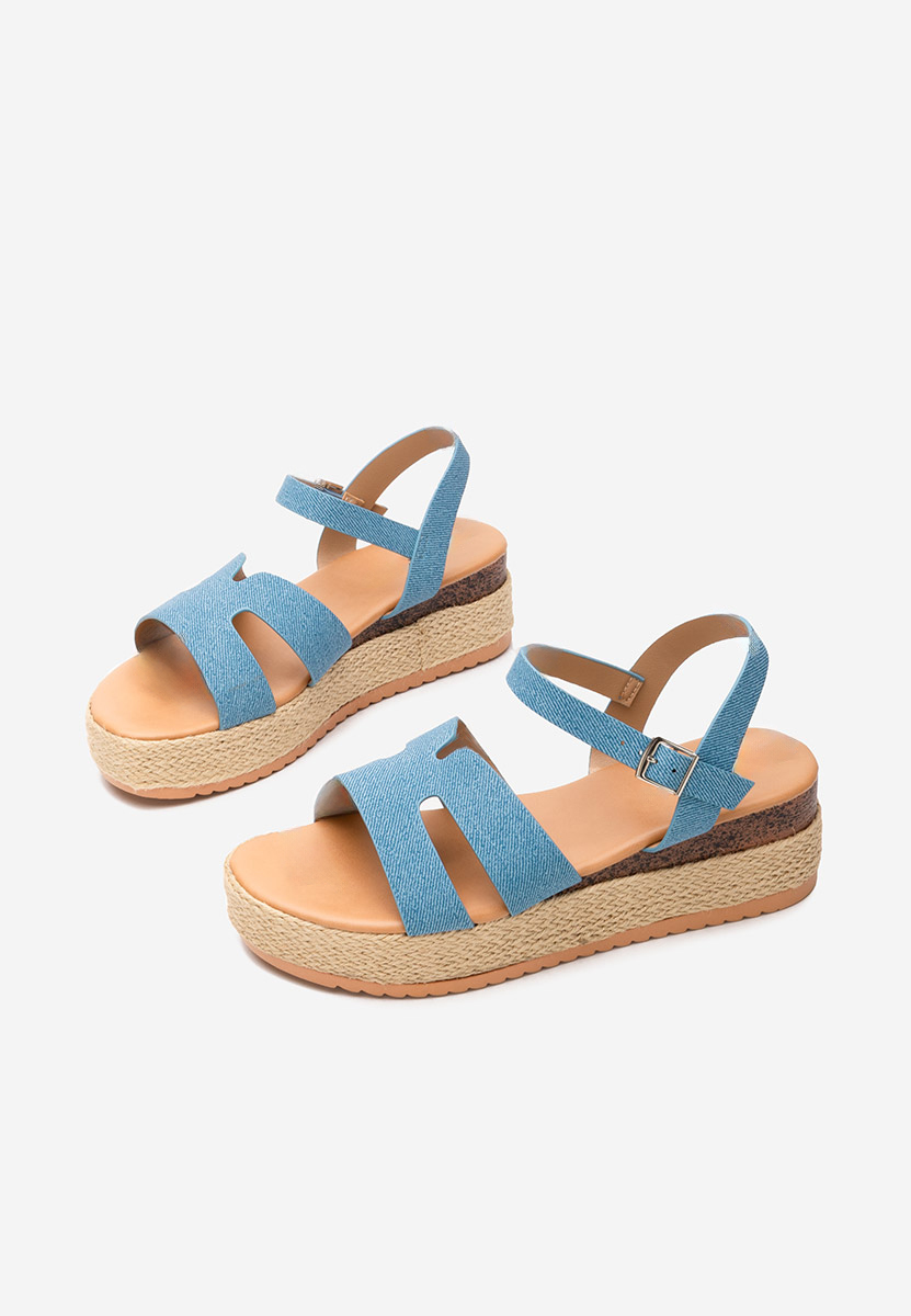 Denim espadrilky sandale Rumia