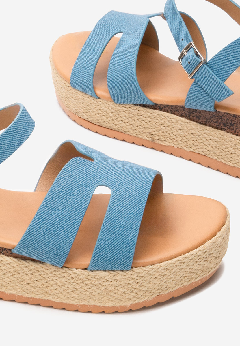 Denim espadrilky sandale Rumia