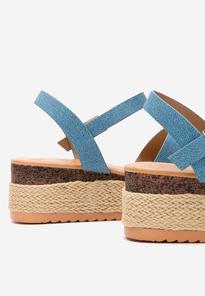 Denim espadrilky sandale Rumia