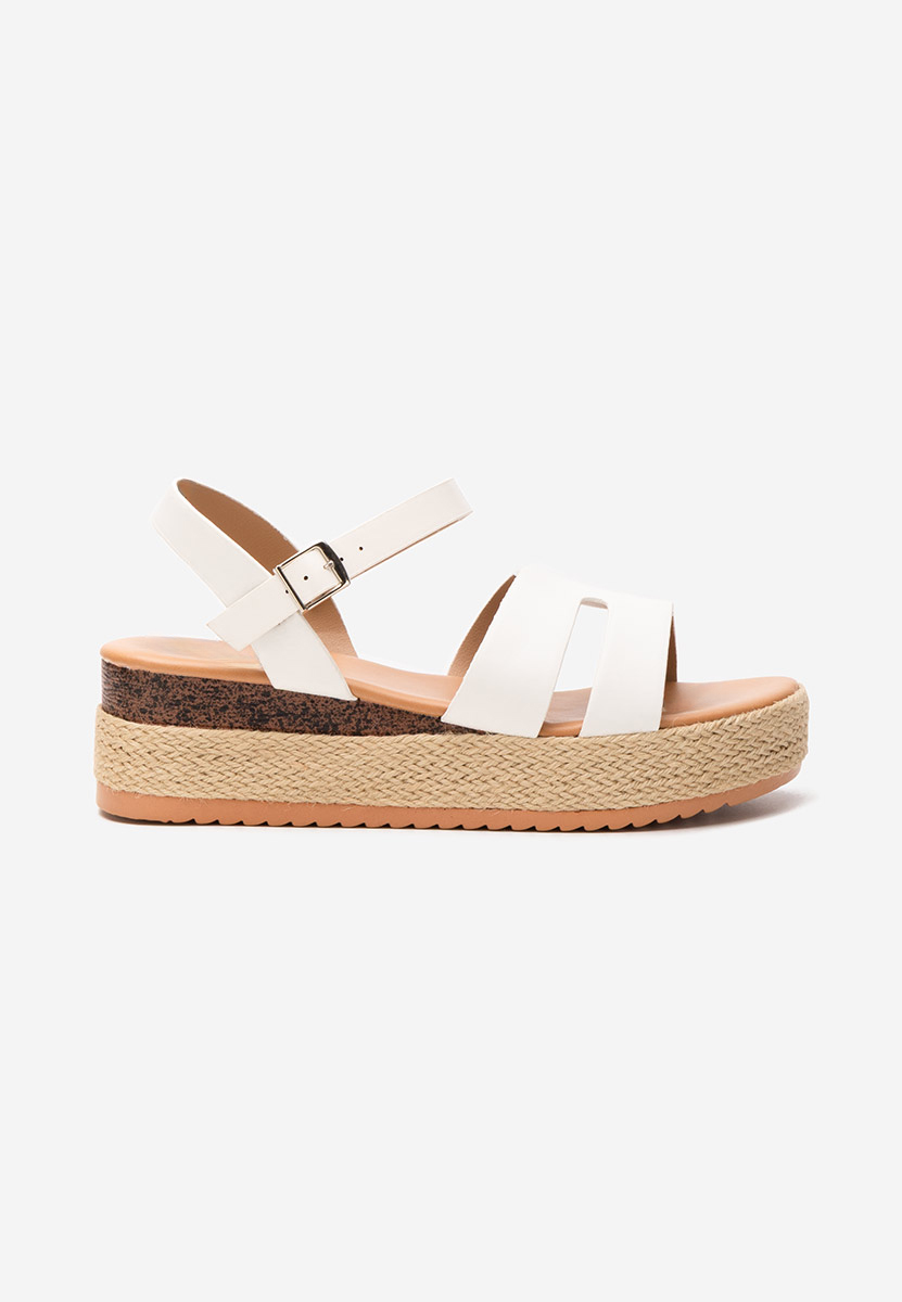 Biele espadrilky sandale Rumia