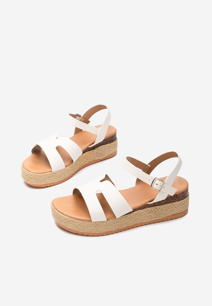 Biele espadrilky sandale Rumia
